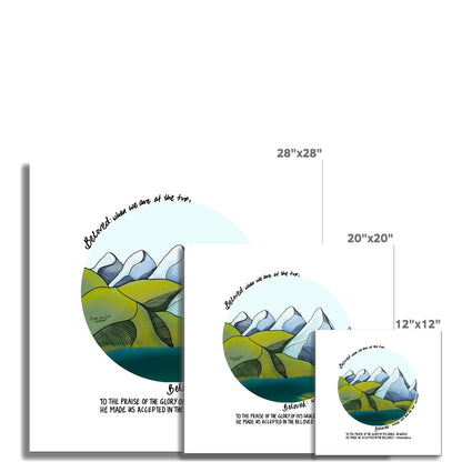 Mount Hermon (Light)- Beloved Ephesians 1:6 | Premium Fine Art Print