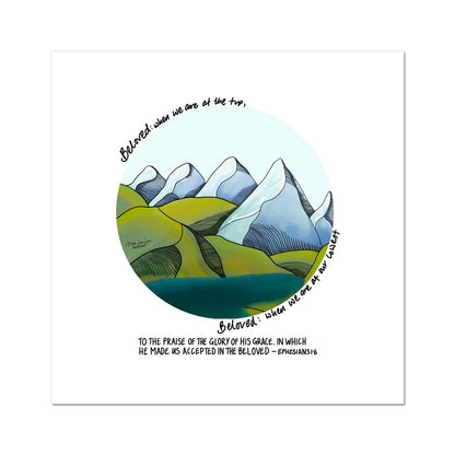 Mount Hermon (Light)- Beloved Ephesians 1:6 | Premium Fine Art Print