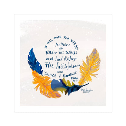 Covered by His Wings - Psalm 91 | Fine Art Print