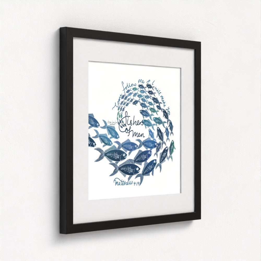 Fishers of Men - Matthew 4:19 | Framed Art Print